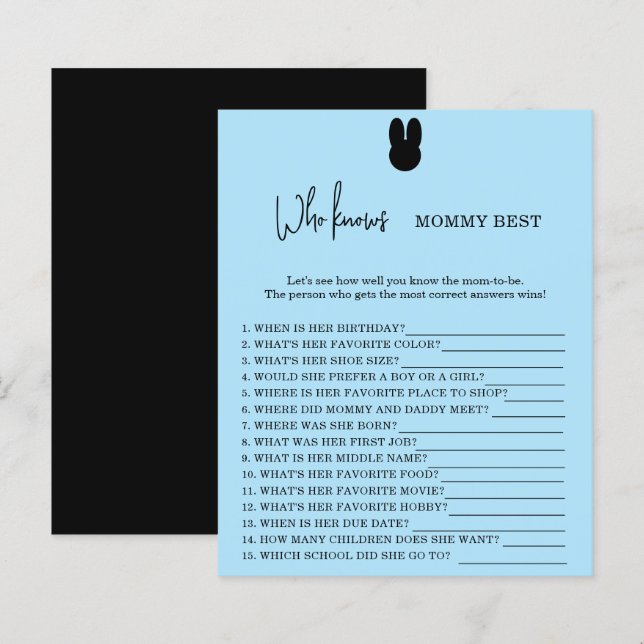 Bunny Who knows mummy best (Front/Back)