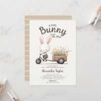 Bunny Wildflower Wagon Brown Sage Baby Boy Shower