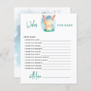 Bunny Wishes for baby card