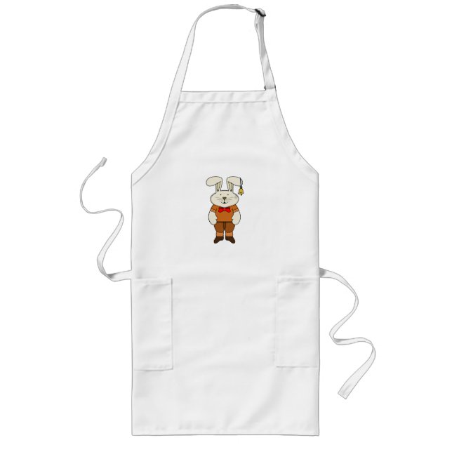 Bunny with a bell in his ear long apron (Front)