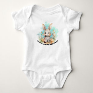 BUNNY WITH A BOBA TEA ,QUOTE BABY BODYSUIT