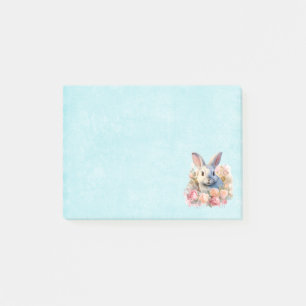 Bunny with a Garland of Roses Cute Post-it Notes