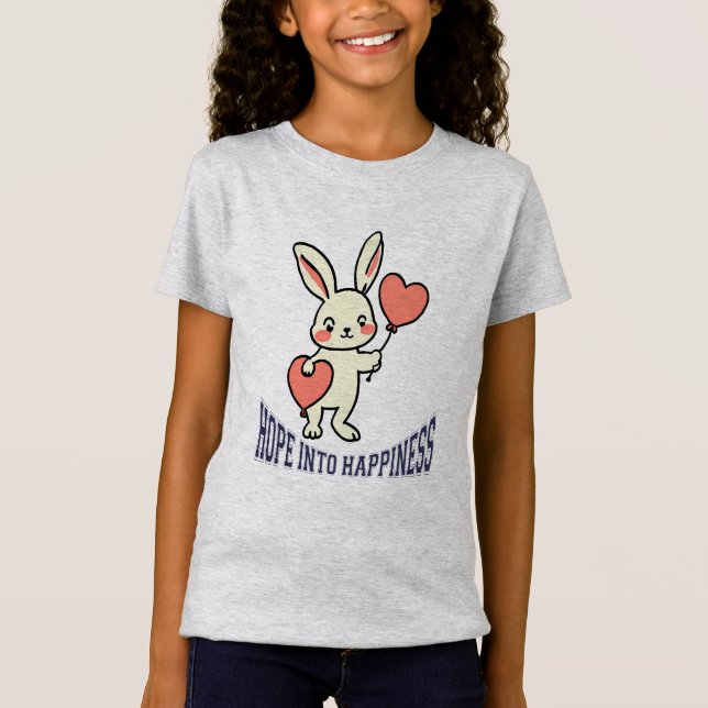 Bunny with Balloons T-Shirt (Front)