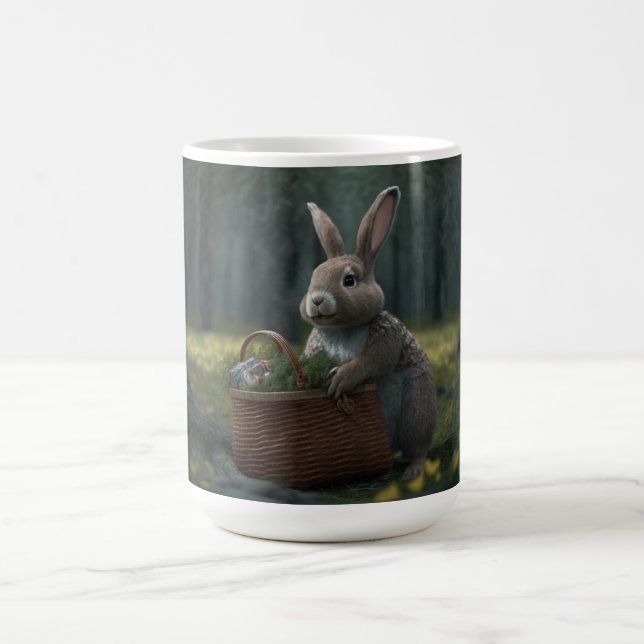 Bunny with Basket in the Woods Mug (Center)