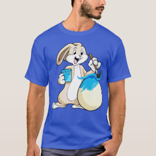 Bunny with Brush Paint pot Paint and Egg T-Shirt