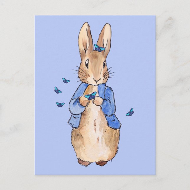 Bunny with butterflies Thank you Postcard (Front)