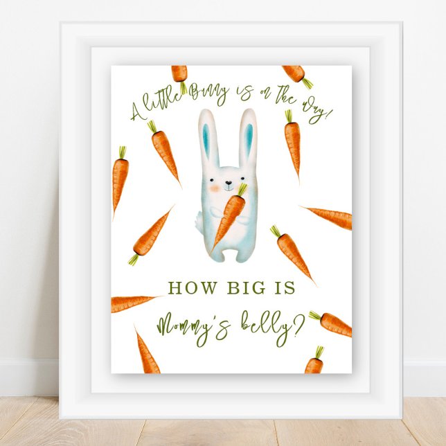 Bunny with carrots - How big is Mummy's belly Poster (Creator Uploaded)