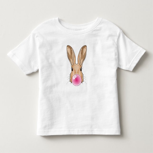 Bunny with Chewing gum Toddler T-Shirt (Front)