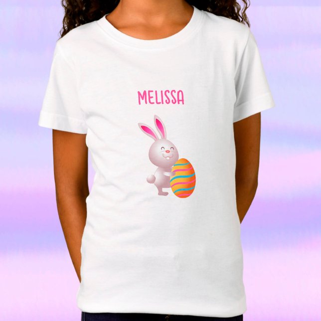 BUNNY WITH COLORED EGG PERSONALIZED T-Shirt (Creator Uploaded)