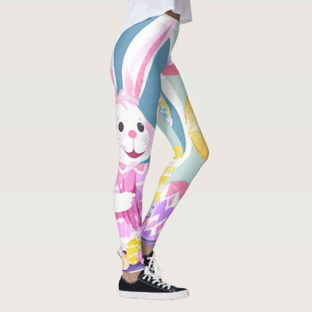 bunny with easter eggs leggings (Right)