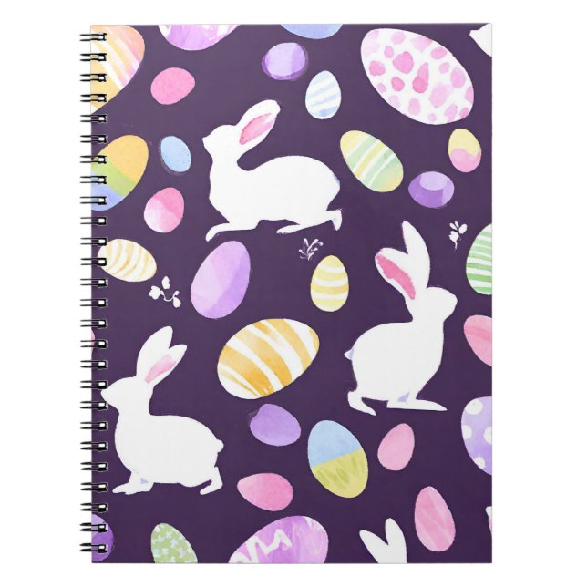 bunny with easter eggs notebook (Front)