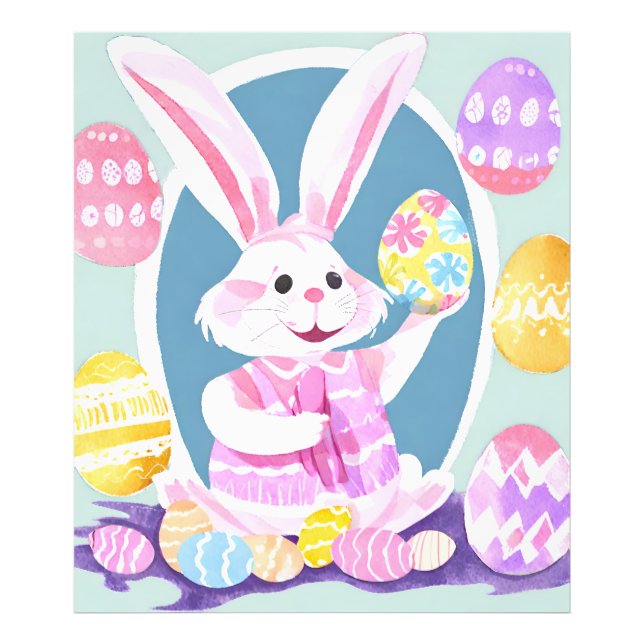 bunny with easter eggs photo print (Front)