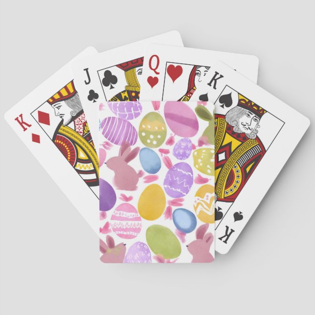 bunny with easter eggs playing cards (Back)