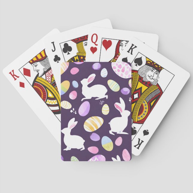 bunny with easter eggs playing cards (Back)