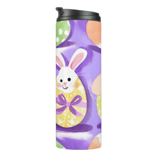 bunny with easter eggs thermal tumbler