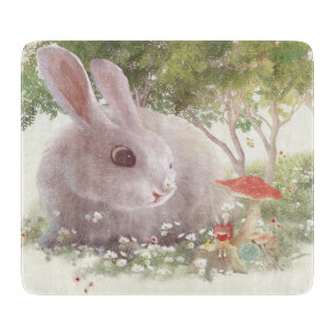 Bunny with Flowers Cutting Board