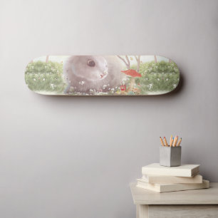 Bunny with Flowers Skateboard
