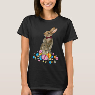 Bunny With Necktie Happy Easter Sayings Egg Cute B T-Shirt