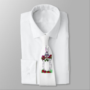 BUNNY WITH ROSES tie