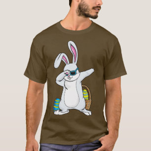 Bunny with Sunglasses and Egg at Hip Hop Dance Dab T-Shirt