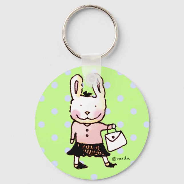 bunny with the perfect purse key ring (Front)
