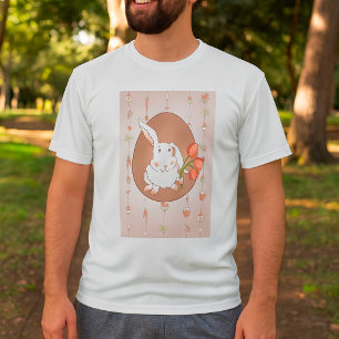 Bunny with Tulips Spring Holiday Rabbit T-Shirt