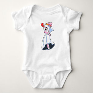Bunny with Wedding dress & Crown Baby Bodysuit