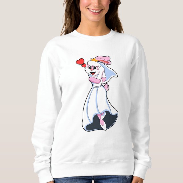 Bunny with Wedding dress & Crown Sweatshirt (Front)