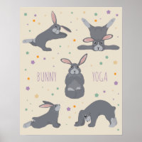 Bunny Yoga Poses Funny Rabbit