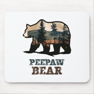 Bunnyaw Bear Vintage Retro Funny Pee-paw Mouse Pad
