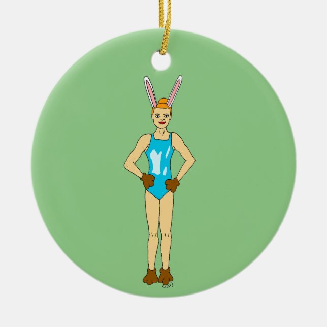 bunnygirl   ceramic tree decoration (Front)