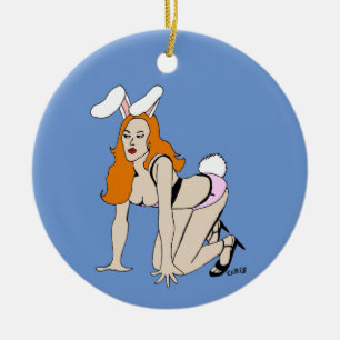 bunnygirl    ceramic tree decoration