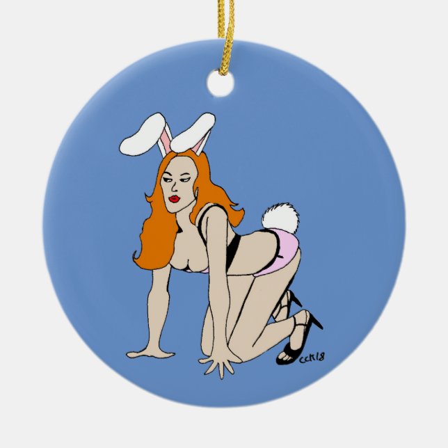 bunnygirl    ceramic tree decoration (Front)