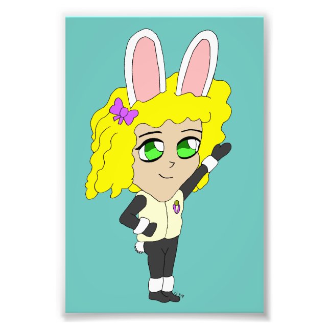 bunnygirl chibi photo print (Front)