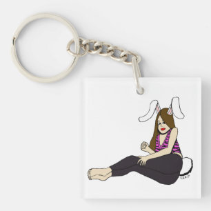 bunnygirl  key ring