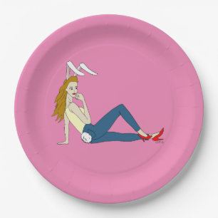 bunnygirl paper plate