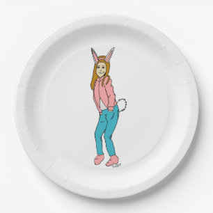 bunnygirl paper plate