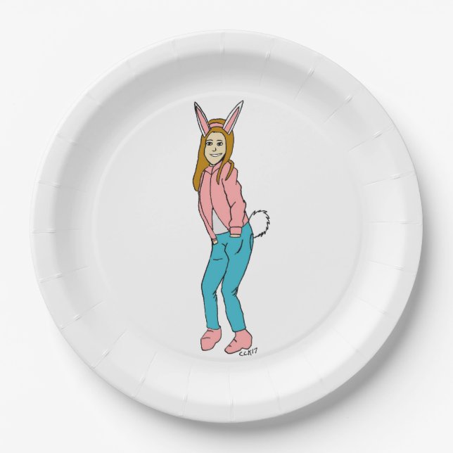 bunnygirl    paper plate (Front)