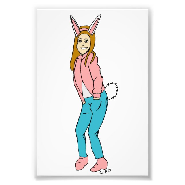 bunnygirl photo print (Front)