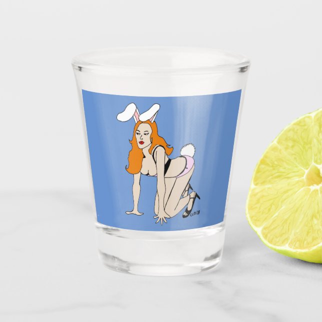 bunnygirl  shot glass (Front)