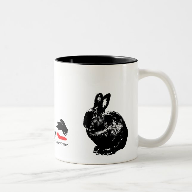 BunnyLuv Black Rabbits Mug (Right)