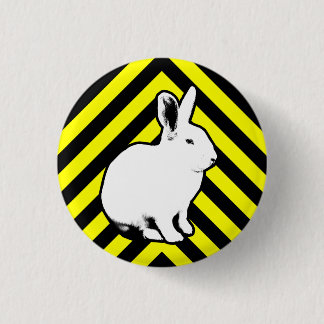 BunnyLuv Black, Yellow and Bunny Button
