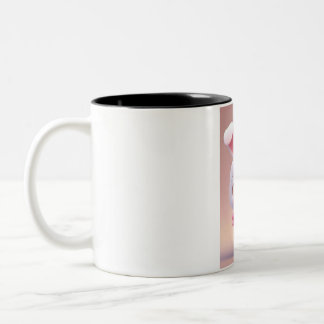 #BunnyMug #CuteCups #WhimsicalDrinkware Two-Tone Coffee Mug