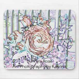 Bunny's Rose Mousepad