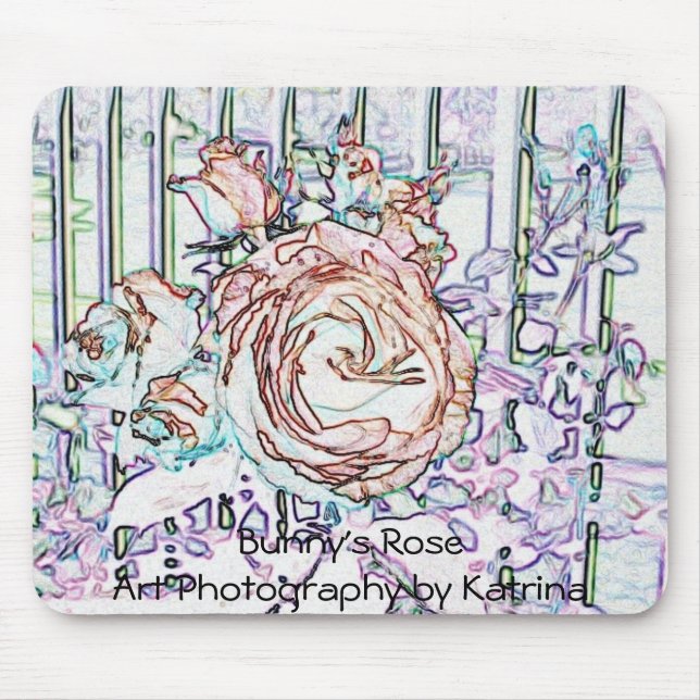 Bunny's Rose Mousepad (Front)