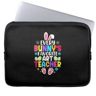 Bunny's Teacher Easter Themed Colourful Design  Laptop Sleeve