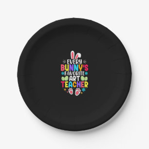 Bunny's Teacher Easter Themed Colourful Design Paper Plate