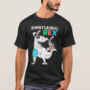 Bunnysaurus Easter Bunny Riding Dinosaur T Rex Egg T-Shirt