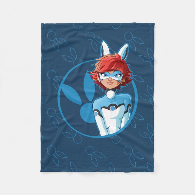 Bunnyx Blue Badge Fleece Blanket (Front)