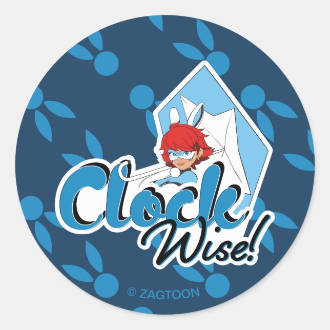 Bunnyx | Clock Wise! Classic Round Sticker (Front)